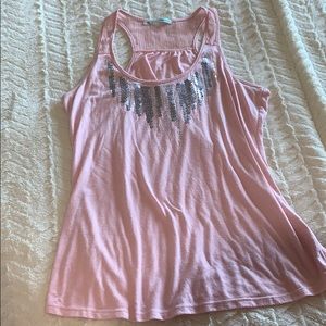 Sparkly pink Maurices tank top
